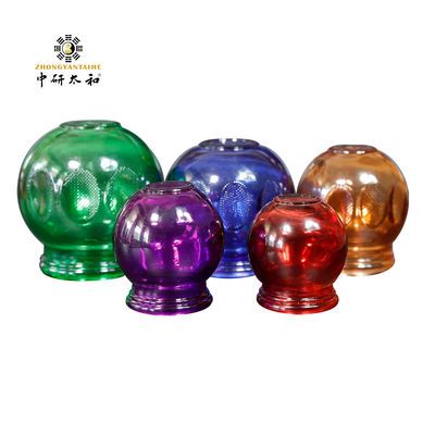 स्वनिर्धारित 5 पीसी मालिश कपिंग सेट विशेष चीनी पारंपरिक फायर कप ग्लास रंगीन नम हटाने