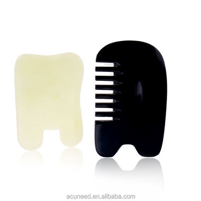 गुणवत्ता  Class II Buffalo Horn Jade Guasha Tools Set with oil Massage कारखाना