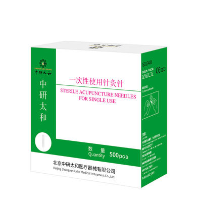 Zhongyan Taihe उच्च गुणवत्ता 500pcs डिस्पोजेबल बाँझ एक्यूपंक्चर सुइयों एक्यूपंक्चर चिकित्सा
