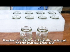 चीनी विरोधी उम्र बढ़ने पारदर्शी ग्लास वैक्यूम कप सेट चेहरे और शरीर के लिए